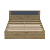 Bett Doros Rondi Doppelbett Eiche Artisan/Anthrazit 160x200 (44900532)