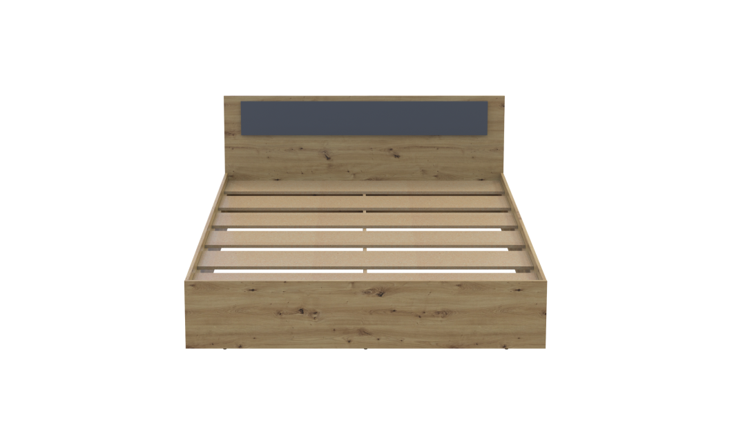 Bett Doros Rondi Doppelbett Eiche Artisan/Anthrazit 160x200 (44900532)