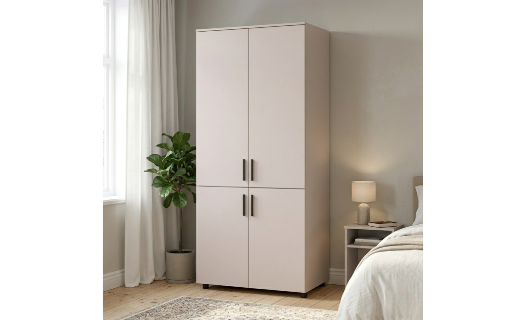 Kleiderschrank Doros Thorn Kaschmir 2 Türen Kleiderstange 90x51,6x200 (44900447)