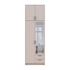 Kleiderschrank Doros Rondi mit Drehtüren mit Oberschrank und Spiegel Kaschmir 2 Türen 82x52x260 (80738483)