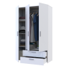 Kleiderschrank Doros Ektor Weiß 3 Türen 116x49,5x180 (80737076)
