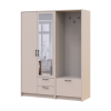 Drehtürenschrank Doros Rondi mit Kleiderstange und Spiegel Kaschmir 2 Türen 142x52x195 (42005400)