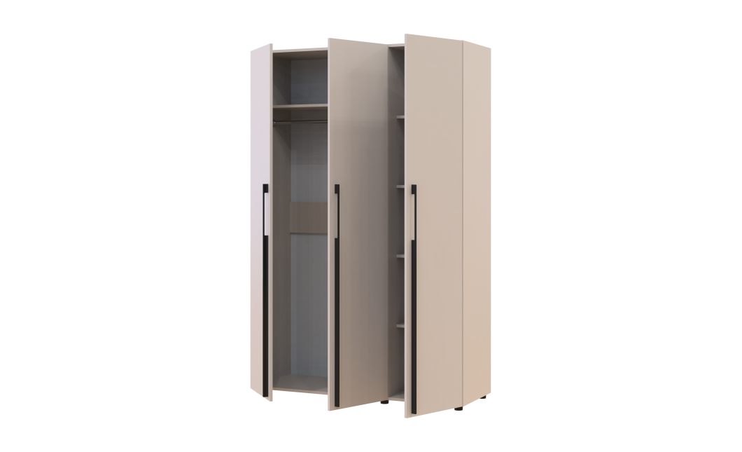 Kleiderschrank Doros Kasper Kaschmir 3 Türen 135x50x204 (44900549)