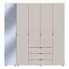 Kleiderschrank Doros Gelar Kaschmir 4 Türen mit Spiegel 194x49,5x203,4 (80737659)