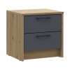 Nachttisch Doros Rondi Eiche Artisan/Anthrazit 2 Türig 40x35x40 (41516286)