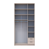 Kleiderschrank Doros Rondi mit Drehtüren mit Oberschrank Kaschmir 3 Türen 121x52x260 (80738485)