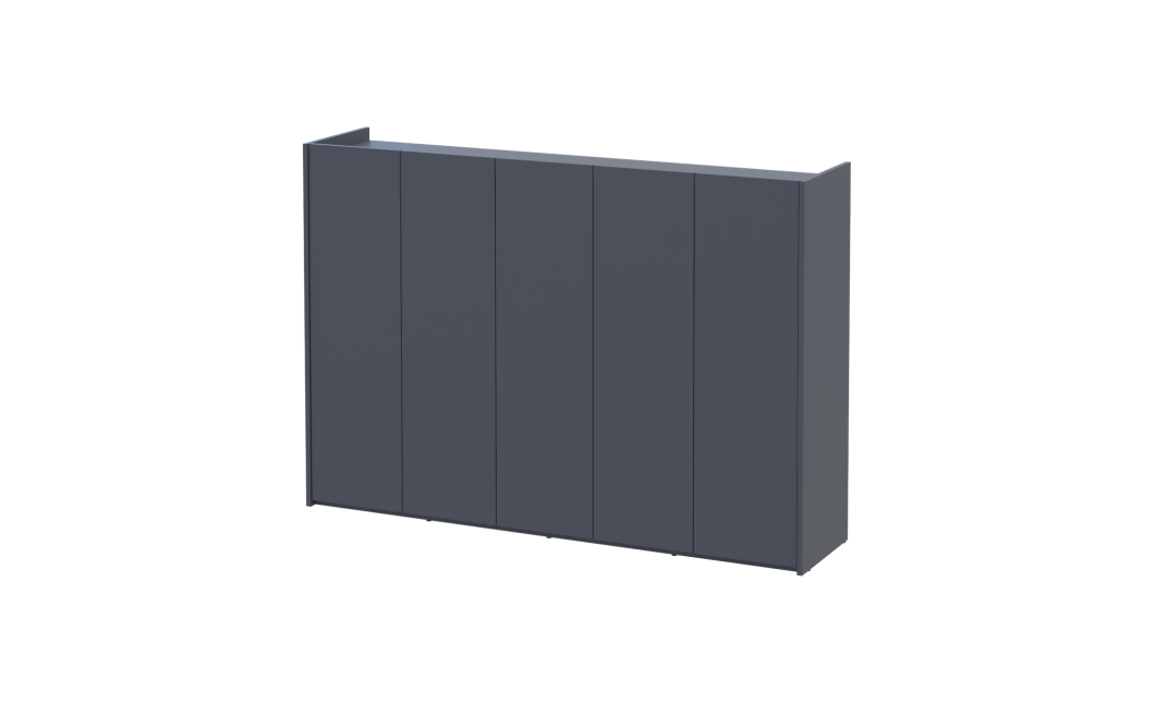 Schuhschrank Doros Kassel mit Spiegel Graphit 5 Türen 159×40×110 (42005499)