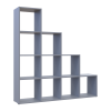 Regalsystem Doros Step 4x4 Grau offen 136,2x28,8x140,7 (41516179)