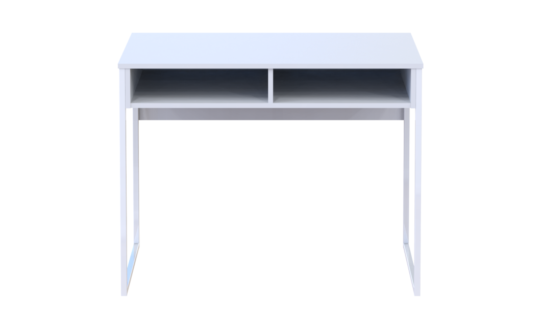 Schreibtisch Doros Bart Weiß mit Ablage 100x55x78,1 (41510124)