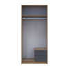 Kleiderschrank Doros Rondi mit Drehtüren Artisan Eiche / Graphitgrau 2 Türen 82x52x195 (80737804)