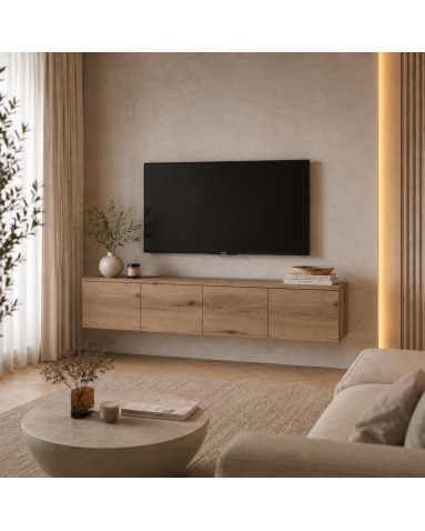 TV-Board Doros Levia Ewok Eiche 4 Türen 160x35x33 (41516094)