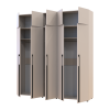 Kleiderschrank mit Aufsatz Doros Kasper Kaschmir 2+3 Türen 225x50x245 (42005524)
