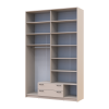 Kleiderschrank Doros Rondi mit Drehtüren mit Oberschrank Kaschmir 4 Türen 160x52x260 (80738488)