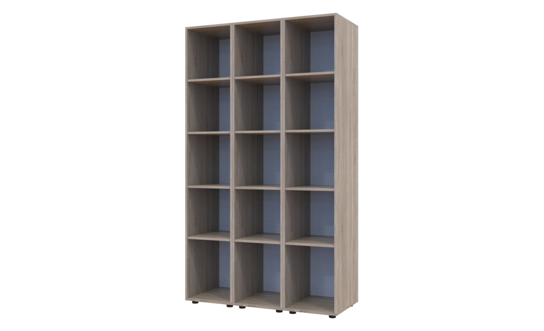 Kleiderschrank Set Doros Gelar Sonoma Eiche mit 3 Spiegeln 117x49,5x203,4 (42002168)