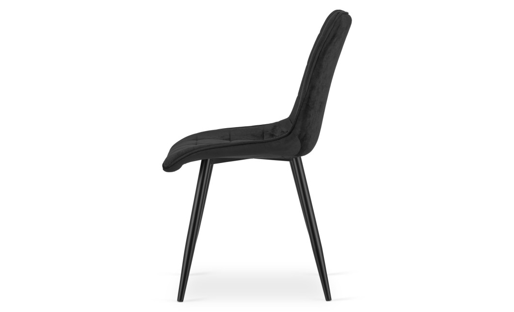 Stuhl SPLIT – schwarzer Samt / schwarze Beine