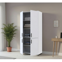 Kleiderschrank Doros Thorn Weiß 2 Türen Böden 90x51,6x200 (44900436)