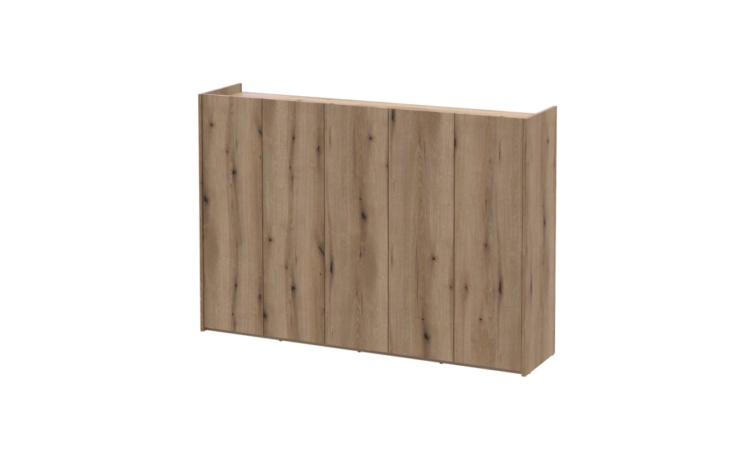 Schuhschrank Doros Kassel mit Spiegel Eiche Evoke 5 Türen 159×40×110 (42005502)