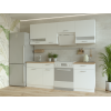 Leia Küche Doros Weiß Sonoma Eiche Glaseinsatz 220x60x250 (80359337)