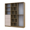 Kleiderschrank Doros Morgan Artisan Eiche/Kaschmir /Schubladen 180x40x210 (44900409)