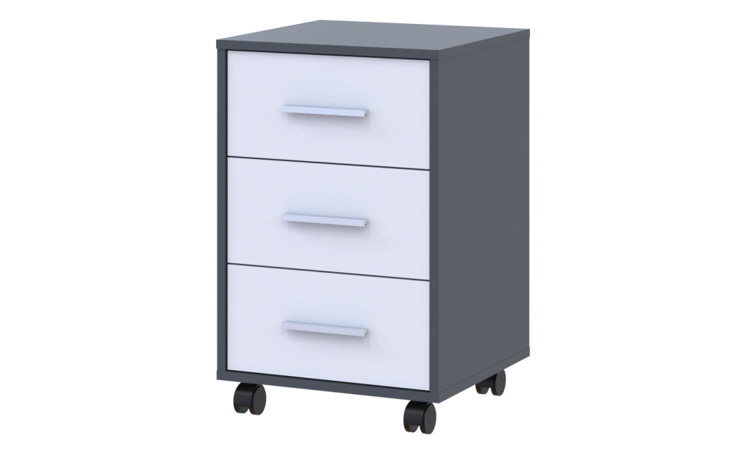 Rollcontainer Doros T3 Graphitgrau Weiß 43x42x66,4 (41902062)