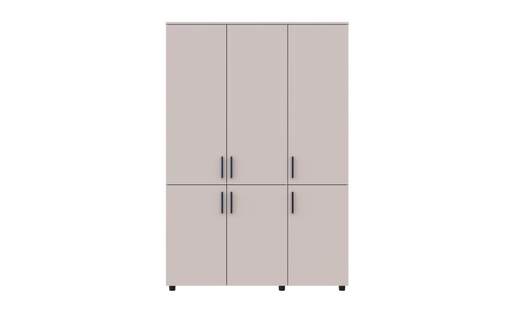 Kleiderschrank Doros Thorn Kaschmir 3 Türen Kleiderstange 135x51,6x200 (44900495)