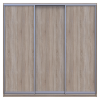 Kleiderschrank Doros City Light Schiebetüren Sonoma Eiche 3 Türen 225x60x225 (42002137)