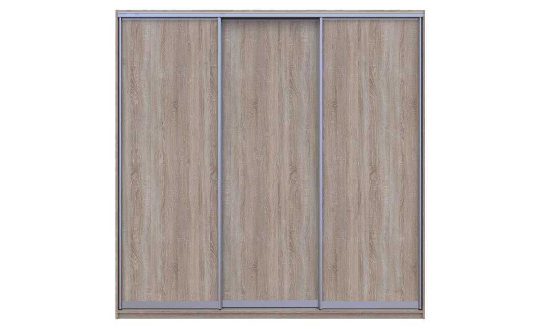 Kleiderschrank Doros City Light Schiebetüren Sonoma Eiche 3 Türen 225x60x225 (42002137)