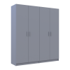 Kleiderschrank-Set Doros Promo Grau mit Regalen 2+2 Türen 180x48x204 (80737771)
