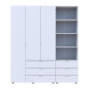 Kleiderschrank Doros Gelar Weiß 3 Türen Säulenschrank 176,2x49,5x203,4 (42005163)
