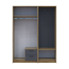 Drehtürenschrank Doros Rondi mit Kleiderstange Artisan Eiche/Graphitgrau 2 Türen 142x52x195 (42005269)