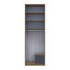 Kleiderschrank Doros Rondi mit Drehtüren mit Oberschrank und Spiegel Artisan Eiche / Graphitgrau 2 Türen 82x52x260 (42005189)