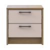 Nachttisch Doros Rondi Eiche Artisan/Kaschmir 2 Schubladen 40x35x40 (41516287)