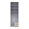 Kleiderschrank Doros Rondi mit Drehtüren mit Oberschrank und Spiegel Kaschmir 2 Türen 82x52x260 (80738483)