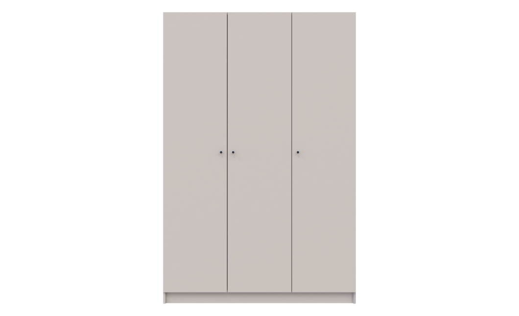 Kleiderschrank Doros Promo mit Drehtüren Kaschmir 3 Türen 135x48x204 (80737669)