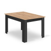 Essgruppe: Tisch NP 120x80 Craft / Schwarz + 2 Stühle MARK Weiß (100408162)