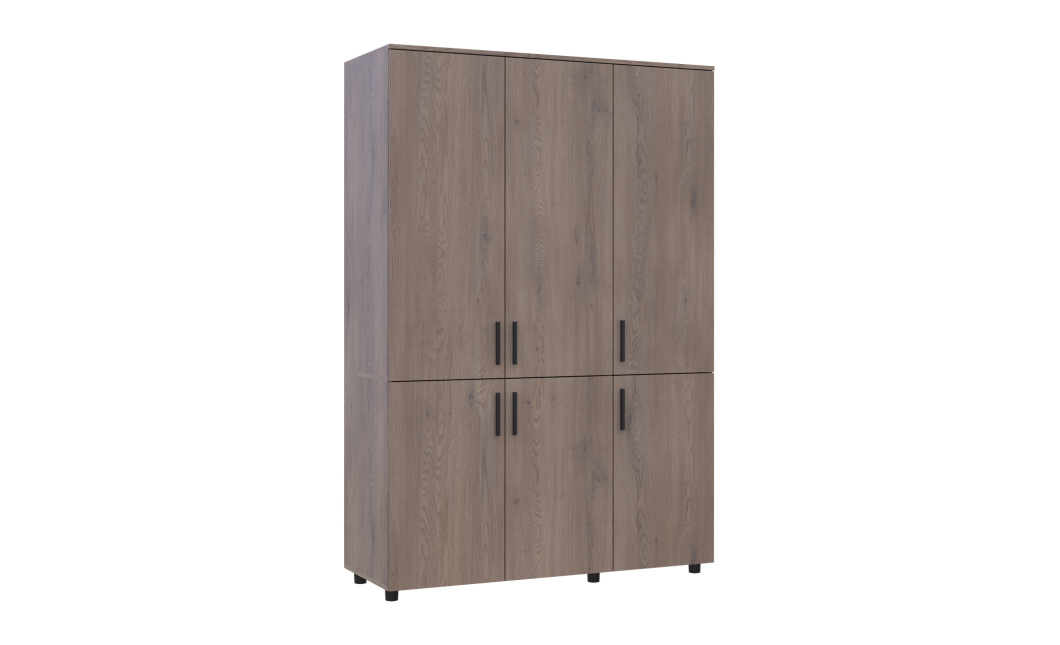 Kleiderschrank Doros Thorn Cremona Cannolo 3 Türen Kleiderstange 135x51,6x200 (44900475)