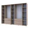 Kleiderschrank Doros Gelar Set mit Drehtüren Sonoma Eiche 3+4 Türen 271,2x49,5x203,4 (42002127)