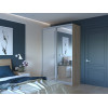 Kleiderschrank Doros City Light Schiebetüren Sonoma Eiche mit Spiegel 150x45x225 (42002038)