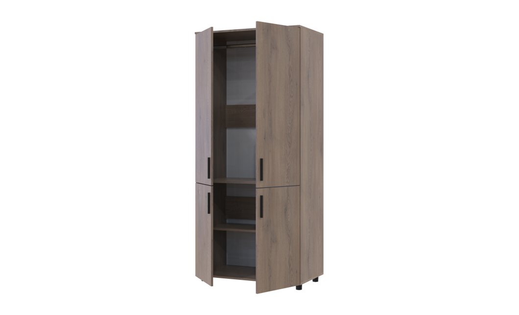 Kleiderschrank Doros Thorn Cremona Cannolo 2 Türen Kleiderstange 90x51,6x200 (44900427)