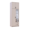 Kleiderschrank Doros Rondi mit Drehtüren mit Oberschrank und Spiegel Kaschmir 2 Türen 82x52x260 (80738483)