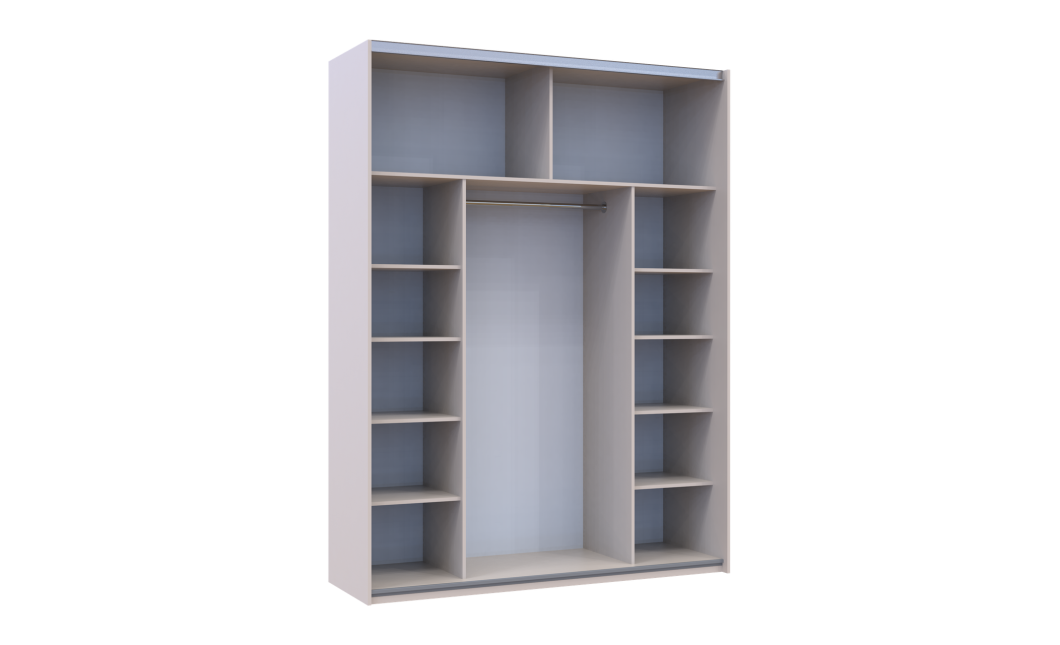 Kleiderschrank Doros G-Caiser Schiebetüren Kaschmir 2 Spiegel 2 Türen 180x60x240 (42005324)