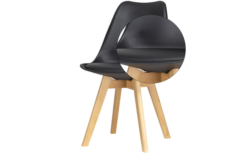 Stuhl-Set 2 Stk Doros Bin Schwarz 49x43x84 (42005076)