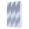 Kleiderschrank Set Doros Gelar Weiß mit 3 Spiegeln 117x49,5x203,4 (42002166)