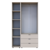 Kleiderschrank Doros Gelar Kaschmir 2 Türen mit Spiegel 116,5x49,5x203,4 (80737655)