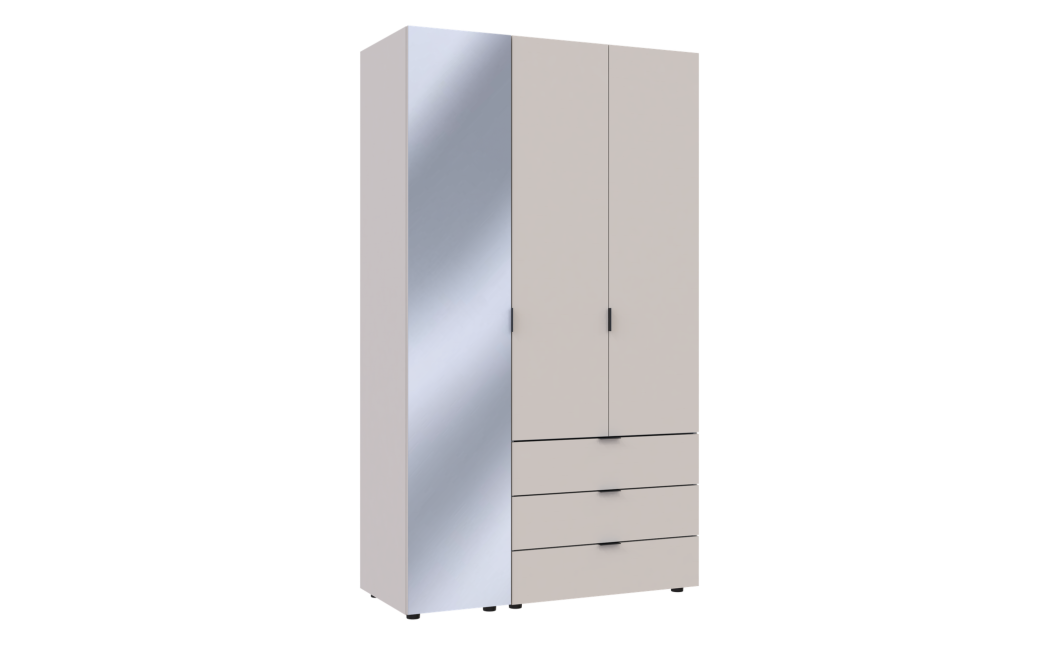 Kleiderschrank Doros Gelar Kaschmir 2 Türen mit Spiegel 116,5x49,5x203,4 (80737655)