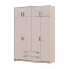 Kleiderschrank Doros Rondi mit Drehtüren mit Oberschrank Kaschmir 4 Türen 160x52x236 (80738479)