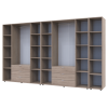Kleiderschrank Doros Gelar Sonoma Eiche 4+4 Türen mit offenem Regal 348,2x49,5x203,4 (42005053)