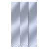 Kleiderschrank Set Doros Gelar Weiß mit 3 Spiegeln 117x49,5x203,4 (42002166)