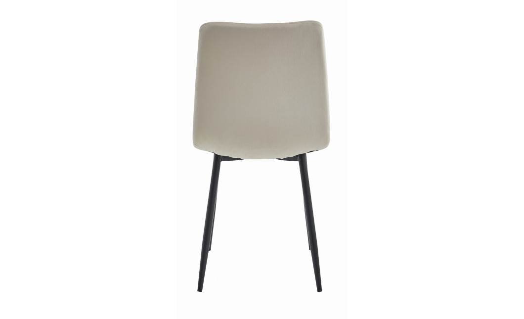 Stuhl TURIN Samt Beige/Schwarze Beine (10038701)