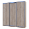 Kleiderschrank Doros City Light Schiebetüren Sonoma Eiche 3 Türen 225x60x225 (42002137)